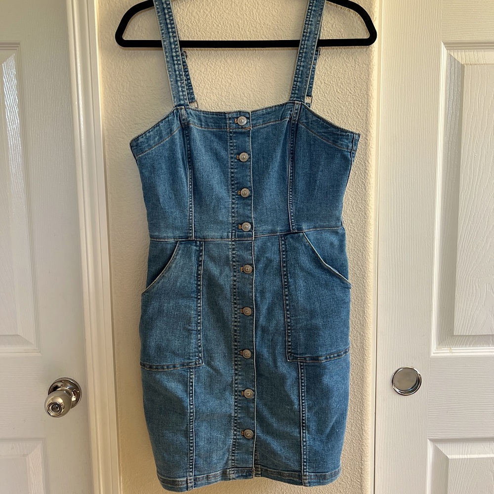 Denim Overall Dress